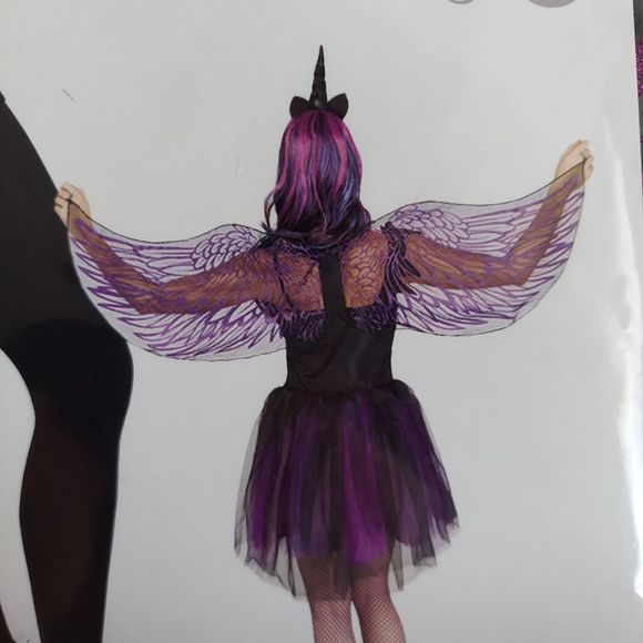 Dark Unicorn Costume - 2pc - Wings & Headband - Picture 4 of 5